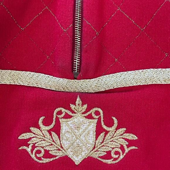 St. John Sport by Marie by Marie Gray 1/4 Zip Red Pullover Sweatshirt Size P - Picture 3 of 13